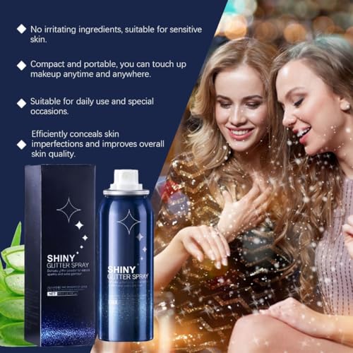Body Glitter Spray - Long-Lasting Waterproof Formula 2.11oz