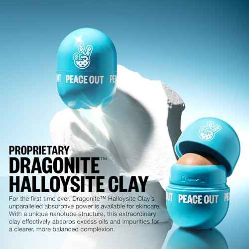 PEACE OUT Skincare Instant Pore & Oil Control Roller with Halloysite Clay