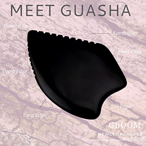 Yuanchupin Gua Sha Facial Massage Tools, BianStone Traditional Face & Body Massage Tool, Lymphatic Drainage Face Sculpting Tool, The Newly Upgraded Unique Tooth Edge