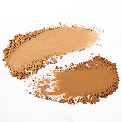 KISS Colors & Care Lace Wig Tinting Powder & Brush, 2 Brown Shades, Oil Control Formula, Matte Finish, Vegan, Cruelty Free, Hyaluronic Acid & Coconut Extract Infused, 8g (0.28 oz.) - Light Duo