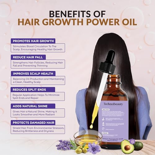 Hair Growth Oil Rosemary for 11 Oils Infused optimal Care & (2 Pack