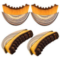 Lymphatic Contour Face Brush for Lymphatic Drainage Soft, Facial Brush for Lymphatic Drainage Reduces Puffiness, Dry Guasha Brushes Ergonomic Tool Relieve Fatigue 2 PCS Walnut