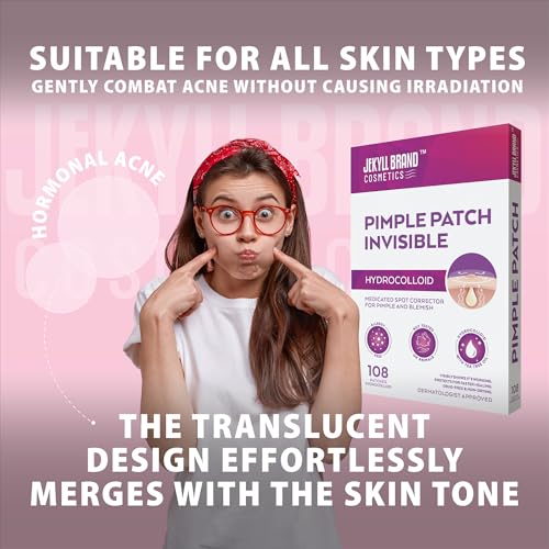 Premium Pimple Patch (36 counts) | Jekyll Brand Cosemtics¢â | Hydrocolloid | Invisible | Acne Patch for Covering Zits and Blemishes | Sterile Spot Patches for Face and Skin | Dermatologist Approve