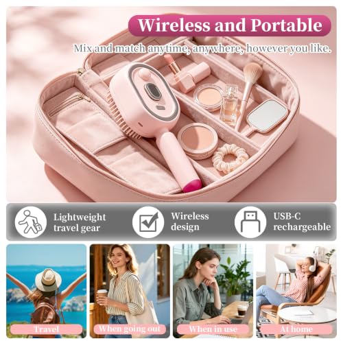 Rechargeable Electric Spray Hair Brush with Scalp Massager