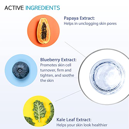 [Water Based Cleanser] Hydrating Facial Cleanser for Dry skin, Sensitive Skin, Korean Daily Gentle Makeup Remover with Papaya Enzyme, Kale, Blueberry Extract, EVE Vegan, Not Tested on Animals 5.3fl oz