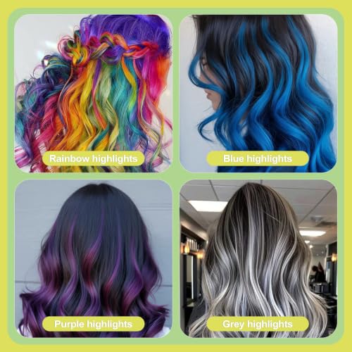 Reusable Silicone Hair Highlighting Cap Set for DIY Hair Coloring & Bleaching