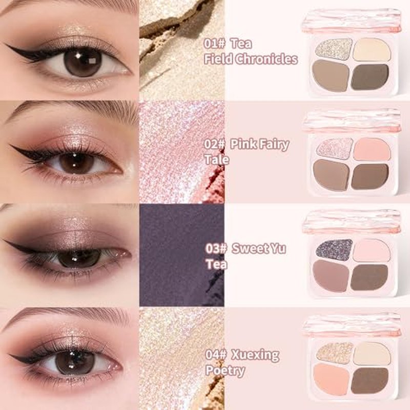 4 Color Matte Eyeshadow Palette - High Pigment for All Occasions