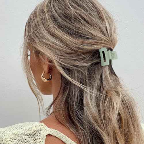 100 Pieces 2.5cm/0.1" Candy Color Small Non-slip Rectangle Plastic Hair Claws Clips Mini Hair Clamps Barrettes Hair Accessories for Women Girls Teens Kids