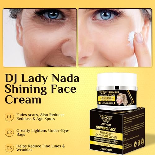 LADY NADA Anti-Aging Face Cream ? Anti-Wrinkle Moisturizer for Women & Men ? Instantly Smooths Fine Lines in Minutes ? Light Formula with Collagen, Hyaluronic Acid & Vitamin E ? 1.7 fl oz