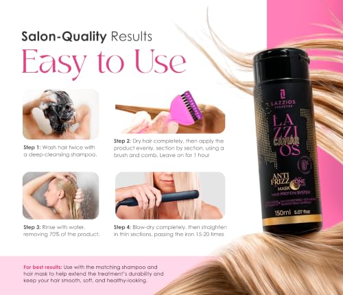 Lazzios Caviar Organic Hair Protein - Formaldehyde-Free Keratin Treatment 150ml