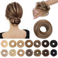 SEGO Human Hair Messy Bun Hairpiece - Medium Brown & Dark Blonde