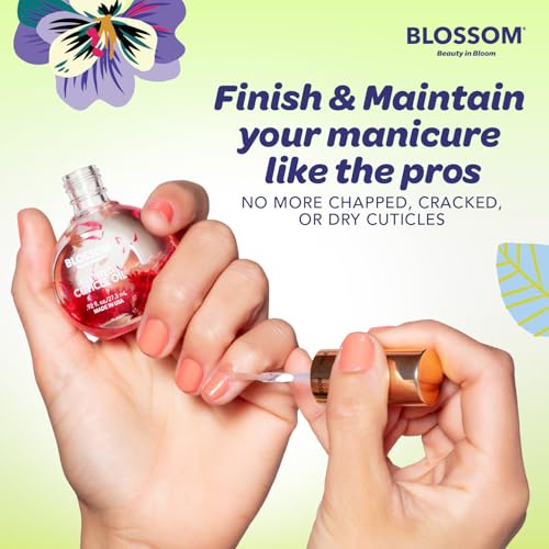 Blossom Hydrating, Moisturizing, Strengthening, Gourmand Scented Cuticle Oil, Infused with Real Flowers, Made in USA, 0.5 fl. oz, Matcha