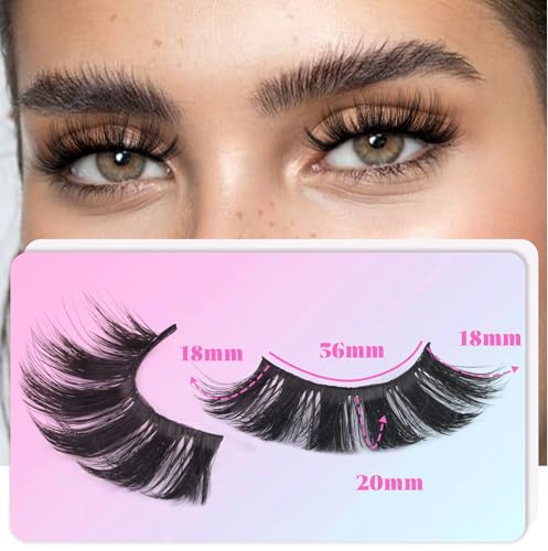 Losha 5D Fluffy False Eyelashes 20mm 6 Pairs Dramatic Faux Mink