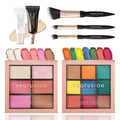Profusion Cosmetics Artistry Makeup Kit – 9 Eyeshadow & 6 Face Shades with Brushes