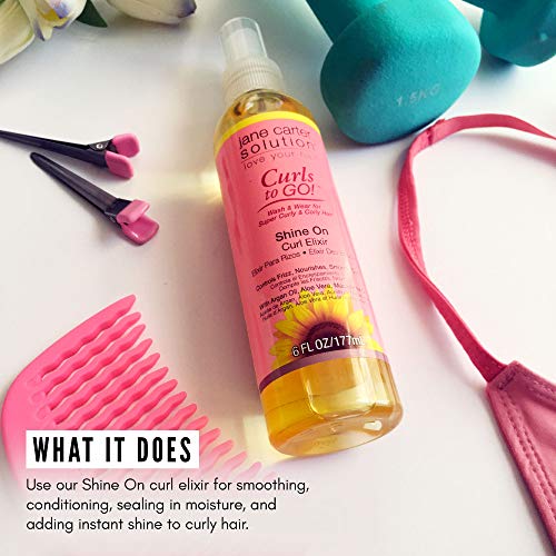 Jane Carter Solution Shine On Curl Elixir - 6oz Moisturizing Serum