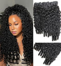 Burmese Curly Human Hair Bundles 20-24 Inch 12A Water Wave