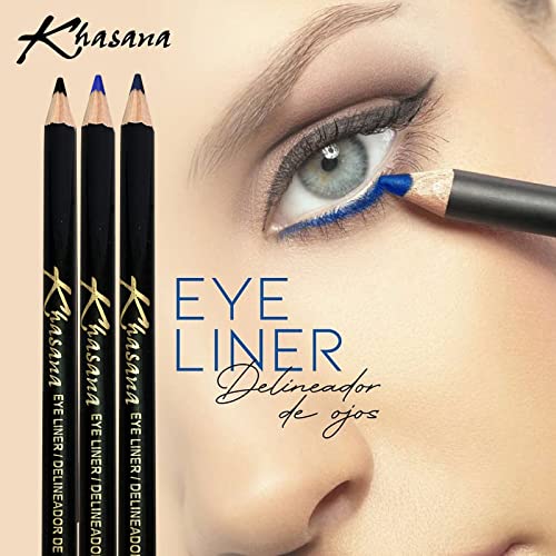 Khasana Waterproof Eyeliner Pencil - Smudge-Proof, Blue #12
