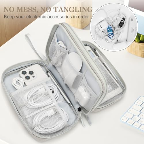 FYY Large Travel Cable Organizer Bag – Waterproof Double Layer