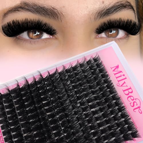 MilyBest D Curl Lash Clusters 200D Volume Eyelash Extensions