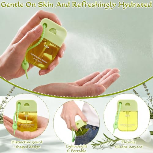 Frienda 24 Pack Hand Sanitizer Spray with Silicone Lanyard, 62% Alcohol, 30 ml