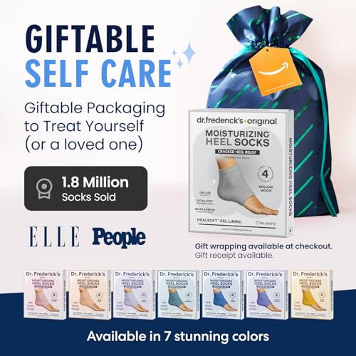Dr. Frederick's Moisturizing Gel Heel Socks - Overnight Foot Care