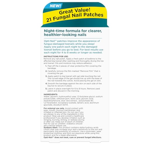 Opti-Nail Fungal Nail Renewal Patches - Overnight Treatment (42 Count, 2 Pack)