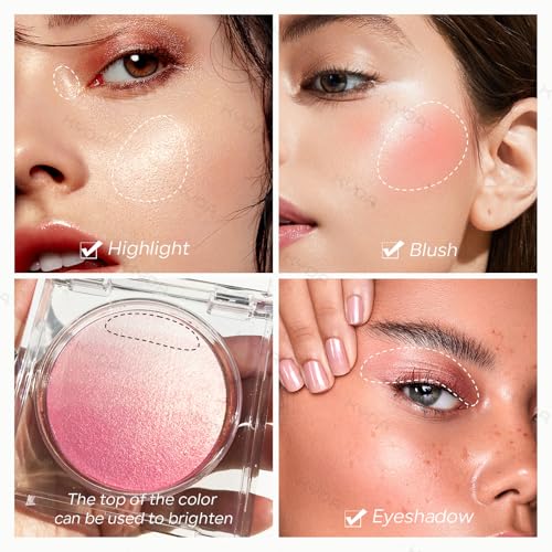 KYDA Pink Baked Blush & Highlighter Powder, 0.53 oz