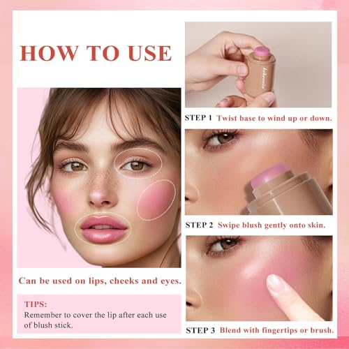 Cream Blush Stick - Waterproof Long Lasting Blush