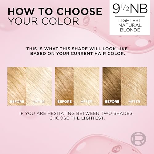 L'Oreal Paris Excellence Crème Hair Color 9.5NB Lightest Natural Blonde - 1 Count (Pack of 2)