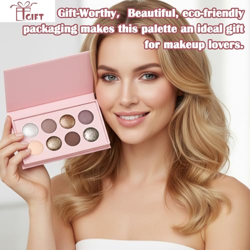 UCANBE 8-Color Eyeshadow Palette - Matte & Shimmer