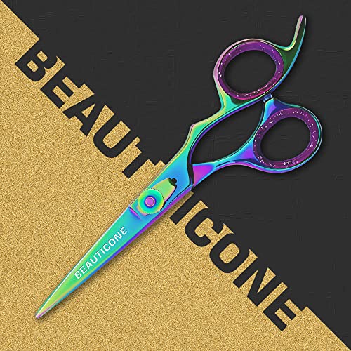 BEAUTICONE Hair Cutting Scissors | Professional Stainless Steel Barber Scissors/Shears | Hairdressing Scissors | Smooth & Sharp Edge Blades - Hair Scissors for Men/Women (Multi)