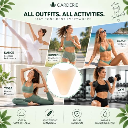 GARDERIE Waterproof Camel Toe Concealer Pads Pack of 8 Women’s Anti-Slip Underwear Inserts