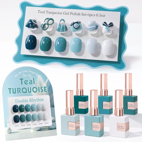 Double Rhythm 6 Pcs Gel Polish Set - 15 ML Soak Off Nail Art
