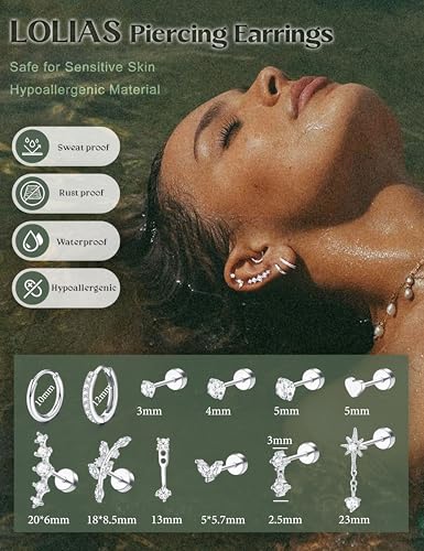 Hypoallergenic Flat Back Earrings - Surgical Steel for Sensitive Ears