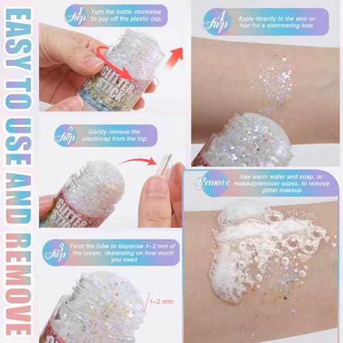 Red Glitter Stick - Face Body Makeup, 32g