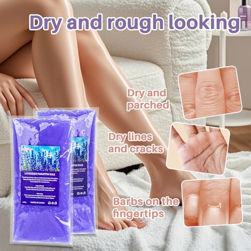 MAQIHAN Lavender Paraffin Wax Refills for Hand & Foot Spa - 2 Pack