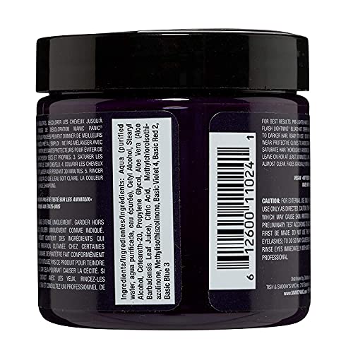MANIC PANIC Classic Purple Haze Semi Permanent Hair Color - Warm Dark Purple Hair Dye for Women & Men That Lasts 4-6 Weeks - Vegan, Ammonia & Cruelty-Free - Create & Mix Custom Shades (4oz / 3pk)