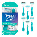 5-Blade Disposable Razors for Sensitive Skin, 6ct Travel Pack