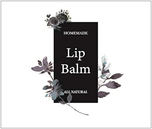 ZZYBIA Homemade Skincare Products Adhesive Labels Stickers for Lip Balm Container Tubes 20pcs (Simple Elegance)