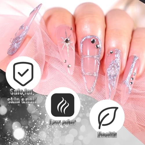 Metallic Gel Nail Polish - Silver Mirror 5ml HEMA Free