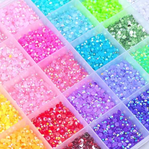 32000Pcs Multicolor Resin Rhinestones Bedazzling Kit for Nail Art Crafts Jewelry