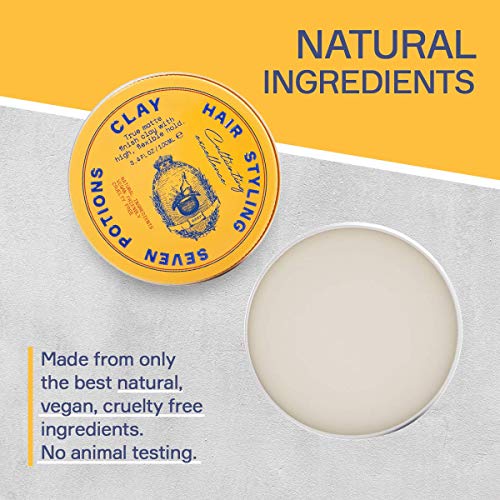 SEVEN POTIONS Hair Clay - High Hold Matte Finish for Men & Women