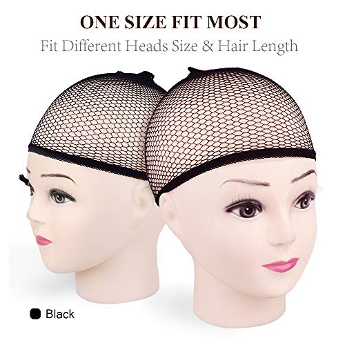 MORGLES Mesh Wig Caps 6 Pack - Breathable Nylon Hair Nets