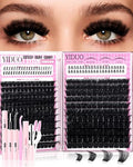 YIDUO 366pcs D Curly Lash Clusters Kit - 10-20mm