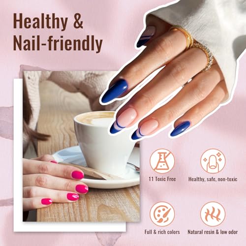 Phoenixy Timeless Classic Gel Nail Polish Kit with UV Light, 45 Colors & Top Coats