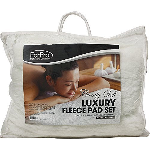 ForPro Fleece Massage Table Pad Set with Face Rest Cover - Hypoallergenic