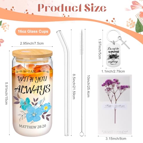 Aliceset 30 Pcs Christian Gifts for Women Inspirational Religious Gift Set Christmas Thanksgiving Present Bulk Included Bible Cola Cup Canvas Bag Cosmetic Bag Keychain Greeting Card for Women Mom