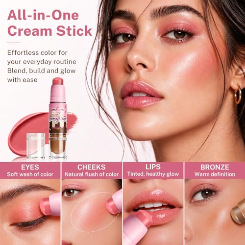 UCANBE 2-in-1 Blush & Bronzer Stick - Cream Makeup for Natural Glow