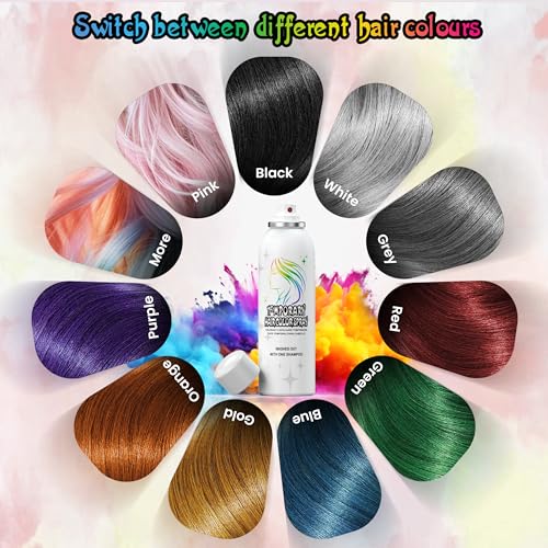 Temporary Black Hair Color Spray - Washable & Non-Sticky | 150ml