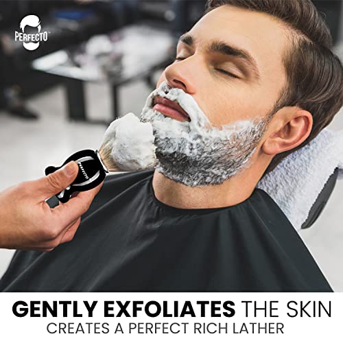 Perfecto Black 100% Pure Badger Shaving Brush Luxury Wet Shave & Grooming